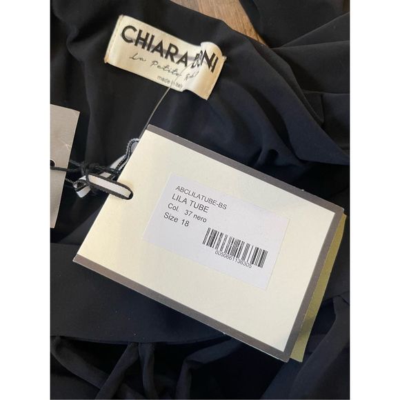 NWT Chiara Boni La Petite Robe Lila Mixed-Media Peplum Midi-Dress $695 - Picture 10 of 10